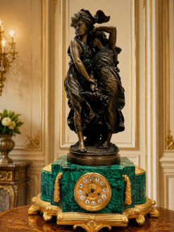 Đồng Hồ Tượng Malachite Anh Em