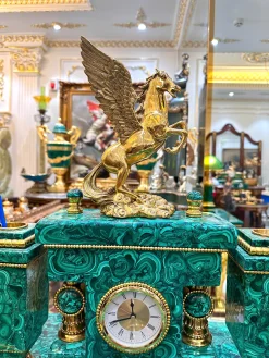 Bộ Nghiên Mực Bàn Làm Việc Malachite