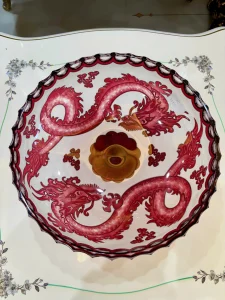 Khay Pha Lê Hình Rồng