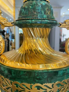 Bình Cup Malachite 2 Con Rồng