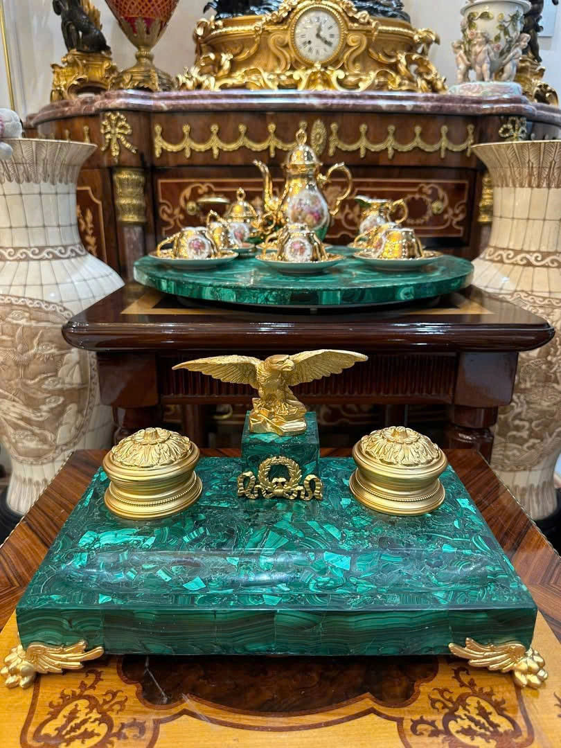 Nghiên Mực Đá Malachite Nghiên Mực Đá Malachite