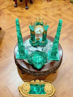 Đồng Hồ Trụ Đá Malachite