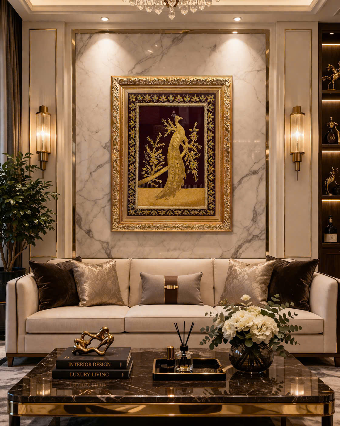 Tranh Thảm Dubai Chim Công Tranh Thảm Dubai Chim Công